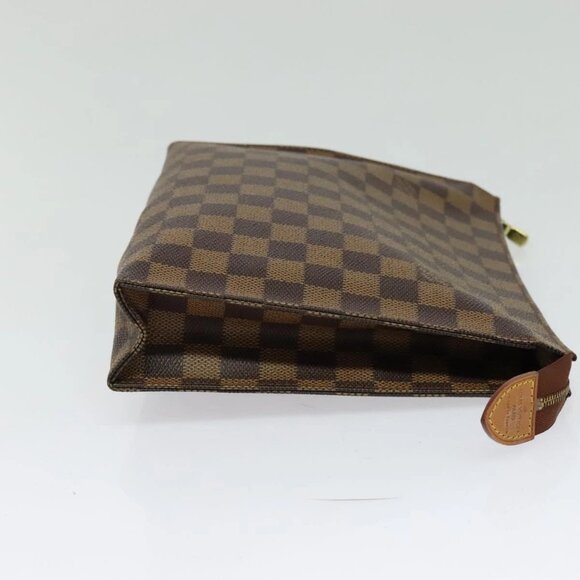 LOUIS VUITTON Damier Ebene Posh Toilette 26 Pouch N47543 LV Auth 135474 - Picture 4 of 15